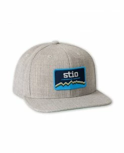 Stio A Mountain Company Hat -Stio Online Store A Mountain Company Patch Trucker Hat Gray Heather Side
