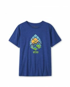 Stio Kids' Pinecone Globe Tee -Stio Online Store Kids Geo Cone T Shirt Team Royal
