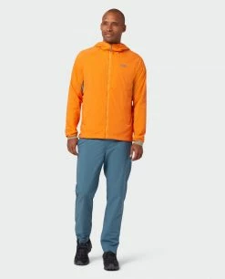 Stio Men's Alpiner Hooded Jacket 40 Stio Men's Alpiner Hooded Jacket -Stio Online Store M Alpiner Hooded Jacket Orange Peel 1 Full