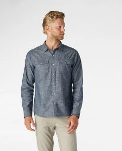 Stio Men's Ashton Chambray Shirt - Past Season -Stio Online Store M Ashton Chambray Shirt Dark Chambray 1 76bd9be2 b6af 43fb 88a5 c4055d1752a2