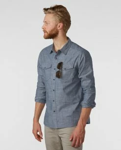 Stio Men's Ashton Chambray Shirt - Past Season -Stio Online Store M Ashton Chambray Shirt Medium Chambray 1 5848feb3 1f1e 4830 8357 15d8541c166c
