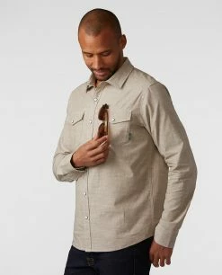 Stio Men's Ashton Chambray Shirt - Past Season -Stio Online Store M Ashton Chambray Shirt Rodeo Dust Chambray 2 f8bce3b8 1d77 4d8e 8449 d681907cf8be