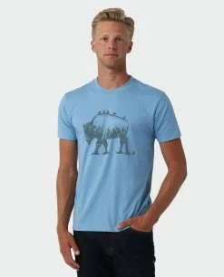 Stio Men's Bison Perch Tee -Stio Online Store M Bison Perch Tee Light Blue Heather 1