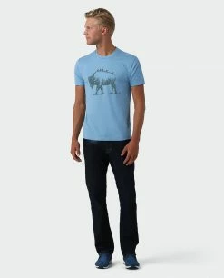 Stio Men's Bison Perch Tee -Stio Online Store M Bison Perch Tee Light Blue Heather 3