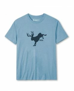 Stio Men's Bucking Jackalope Tee -Stio Online Store M Bucking Jack Light Blue Heather