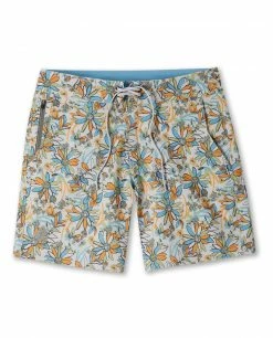 Stio Men's CFS Board Short - 16" -Stio Online Store M CFS Board Short 16 Inches Quite Gray Floral