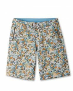 Stio Men's CFS Board Short - 19" -Stio Online Store M CFS Board Short 19 Inches Quite Gray Floral
