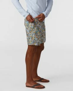 Stio Men's CFS Board Short - 16" -Stio Online Store M CFS Board Short Quiet Gray Floral 16 2