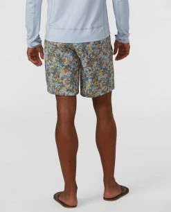 Stio Men's CFS Board Short - 16" -Stio Online Store M CFS Board Short Quiet Gray Floral 16 3