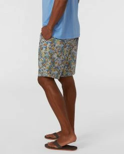 Stio Men's CFS Board Short - 19" -Stio Online Store M CFS Board Short Quiet Gray Floral 18 3