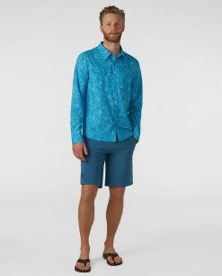 Stio Men's CFS Shirt -Stio Online Store M CFS Shirt Rapid Blue Floral 4