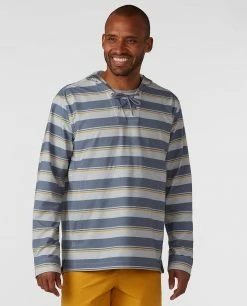 Stio Men's CFS Sun Hoodie -Stio Online Store M CFS Sun Hoodie Storm Cloud Stripe 1