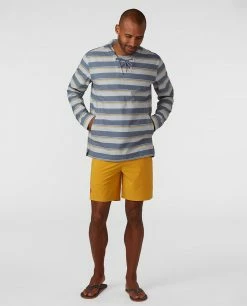 Stio Men's CFS Sun Hoodie -Stio Online Store M CFS Sun Hoodie Storm Cloud Stripe 4