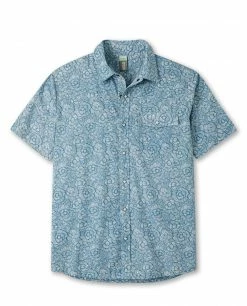 Stio Men's Curtis Camp Shirt SS -Stio Online Store M Curtis Camp Shirt SS River Shimmer Etched Floral