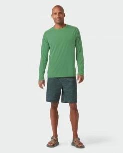 Stio Men's Divide Tee LS -Stio Online Store M Divide Tech Tee LS Forest Canopy Heather 1 Full