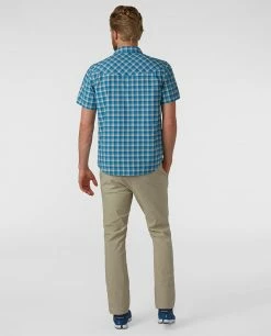 Stio Men's Eddy Shirt SS 34 Stio Men's Eddy Shirt SS -Stio Online Store M Eddy Shirt SS Tumbling Turq Check 4