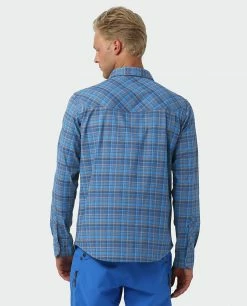 Stio Men's Eddy Slope Shirt -Stio Online Store M Eddy Slope Shirt Alpine Lake Plaid 3