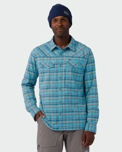 Stio Men's Eddy Slope Shirt -Stio Online Store M Eddy Slope Shirt Dusty Denim 1