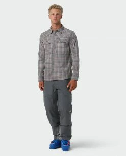 Stio Men's Eddy Slope Shirt -Stio Online Store M Eddy Slope Shirt LS Powder Fox Plaid 4