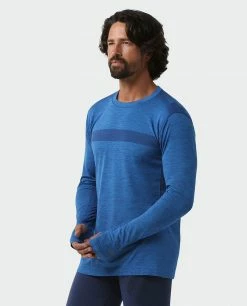 Stio Men's Basis® Seamless Tech Crew -Stio Online Store M Full Range Seamless Crew LS Alpine Lake Heather 2
