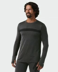 Stio Men's Basis® Seamless Tech Crew -Stio Online Store M Full Range Seamless Crew LS Boundary Black Heather 2