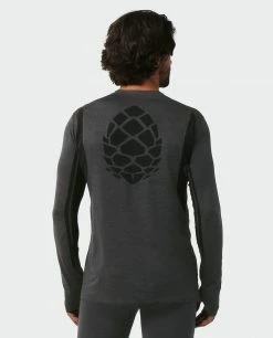 Stio Men's Basis® Seamless Tech Crew -Stio Online Store M Full Range Seamless Crew LS Boundary Black Heather 3