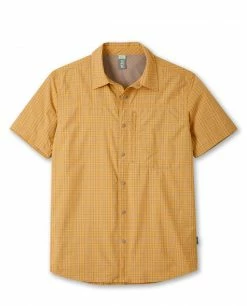 Stio Men's Hagen Trail Shirt -Stio Online Store M Hagen Trail Shirt Amber Resin Plaid