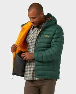 Stio Men's Hometown Down Hooded Jacket -Stio Online Store M Hometown Down Hooded Jacket Treeline Green 4