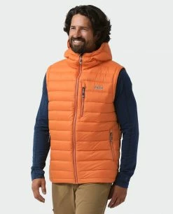 Stio Men's Hometown Down Hooded Vest -Stio Online Store M Hometown Down Hooded Vest Burnt Orange 1