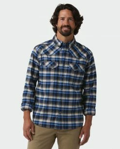 Stio Men's Junction Midweight Flannel Shirt 48 Stio Men's Junction Midweight Flannel Shirt -Stio Online Store M Junction Midweight Flannel Shirt Alpine Lake Plaid 1