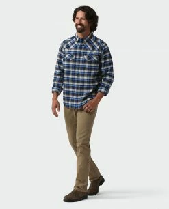 Stio Men's Junction Midweight Flannel Shirt 51 Stio Men's Junction Midweight Flannel Shirt -Stio Online Store M Junction Midweight Flannel Shirt Alpine Lake Plaid 4