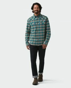 Stio Men's Junction Midweight Flannel Shirt 34 Stio Men's Junction Midweight Flannel Shirt -Stio Online Store M Junction Midweight Flannel Shirt Deep Delta Plaid 4