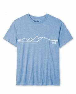 Stio Men's Teton Elevations Tee -Stio Online Store M Linear Teton Tee Blue Heather f8d1b5c7 ddb4 490b a30a 813851fde76c