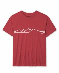 Stio Men's Teton Elevations Tee -Stio Online Store M Linear Teton Tee Red Heather ac313ec0 0433 4bd9 9044 9e6df9d41a26
