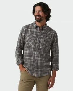 Stio Men's Miter Lightweight Flannel Shirt 39 Stio Men's Miter Lightweight Flannel Shirt -Stio Online Store M Miter Lightweight Flannel Shirt Basalt Plaid 1