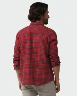 Stio Men's Miter Lightweight Flannel Shirt 46 Stio Men's Miter Lightweight Flannel Shirt -Stio Online Store M Miter Lightweight Flannel Shirt Roasted Beet Plaid 3