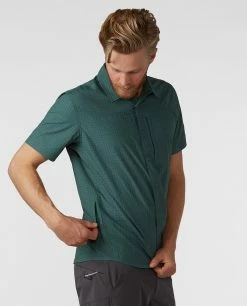 Stio Men's Hagen Trail Shirt -Stio Online Store M OPR Short Scorched Rock M Hagen Trail Shirt River Thicket Plaid 3