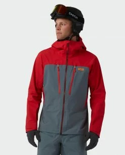 Stio Men's Objective Pro Jacket -Stio Online Store M Objective Pro Jacket Risk Red Stormy Weather 1