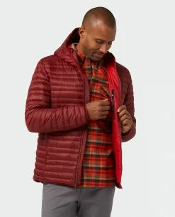 Stio Men's Pinion Down Hooded Jacket -Stio Online Store M Pinion Down Hooded Jacket Roasted Beet 2