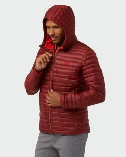 Stio Men's Pinion Down Hooded Jacket -Stio Online Store M Pinion Down Hooded Jacket Roasted Beet 3