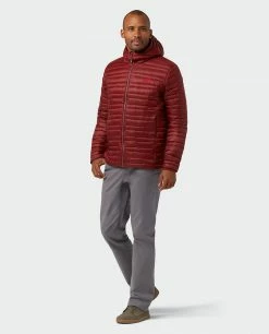 Stio Men's Pinion Down Hooded Jacket -Stio Online Store M Pinion Down Hooded Jacket Roasted Beet 6