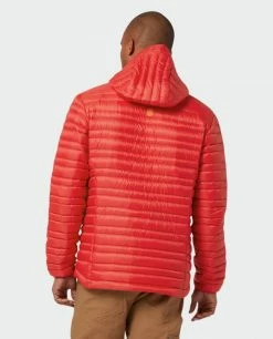 Stio Men's Pinion Down Hooded Jacket -Stio Online Store M Pinion Hooded Down Jacket Risk Red 4 Top