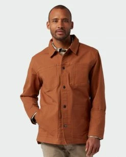 Stio Men's Ralston Canvas Jacket -Stio Online Store M Ralston Canvas Jacket Mud Season 3 Top