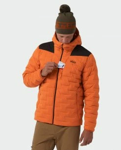 Stio Men's Skillet Stretch Down Hooded Jacket -Stio Online Store M Skillet Stretch Down Hooded Jacket Basecamp Orange 2