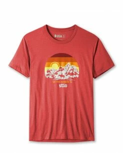 Stio Men's Teton Sunset Tee -Stio Online Store M Teton Sunset Tee Red Heather