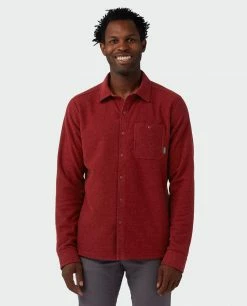 Stio Men's Thermop Fleece Snap Shirt -Stio Online Store M Thermop Fleece Snap Shirt Roasted Beet 1