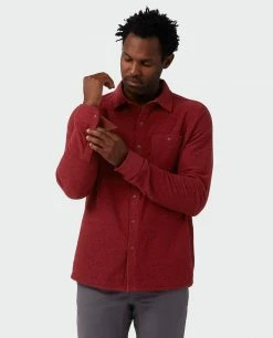 Stio Men's Thermop Fleece Snap Shirt -Stio Online Store M Thermop Fleece Snap Shirt Roasted Beet 2