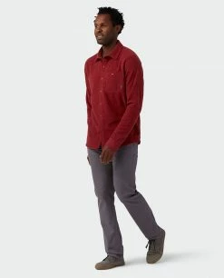 Stio Men's Thermop Fleece Snap Shirt -Stio Online Store M Thermop Fleece Snap Shirt Roasted Beet 4