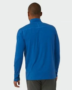 Stio Men's Tipton Tech Half Zip -Stio Online Store M Tipton Tech Half Zip Alpine Lake Heather 3