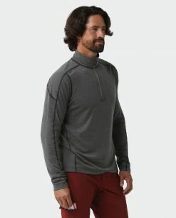 Stio Men's Tipton Tech Half Zip -Stio Online Store M Tipton Tech Half Zip Boundary Black Heather 2